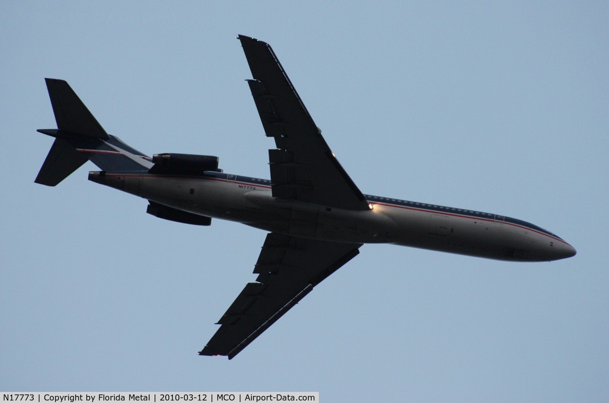 N17773, 1975 Boeing 727-227 C/N 21045, private 727-200, likely bringing in Chicago Bulls