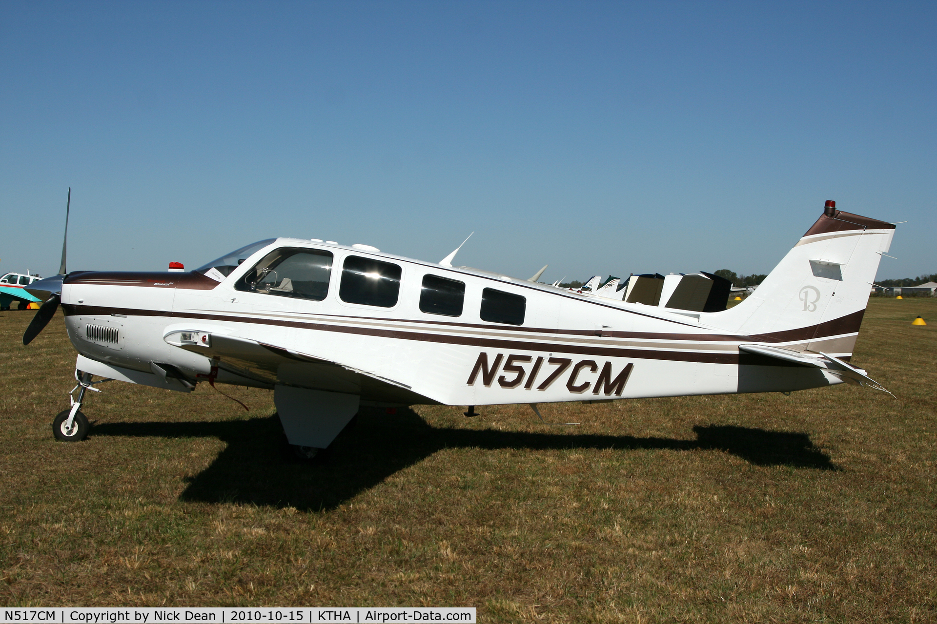 N517CM, Hawker Beechcraft Corp G36 Bonanza C/N E-3898, KTHA Beech party 2010