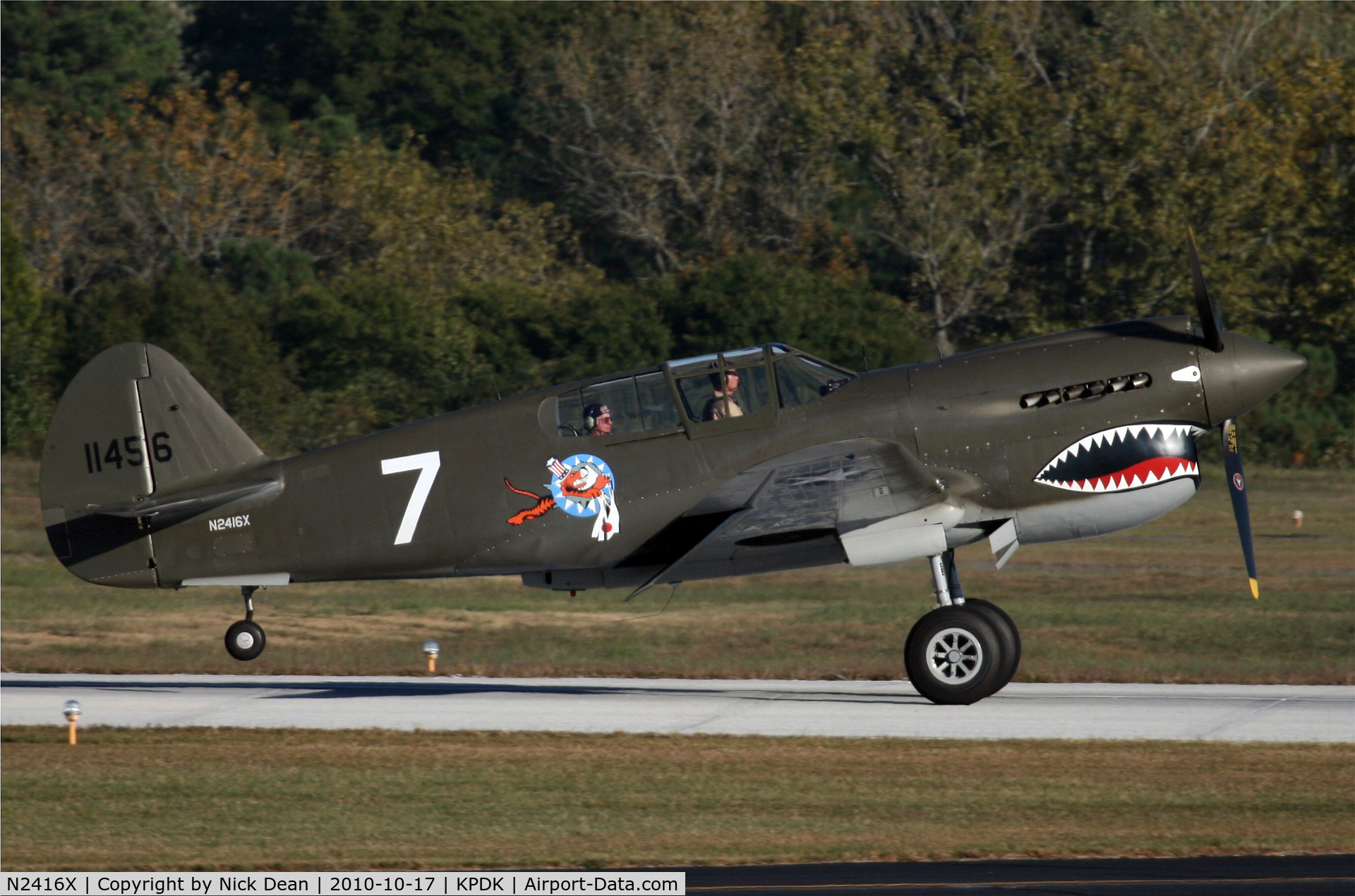 N2416X, Curtiss P-40E Warhawk C/N 16701, KPDK NBAA 2010  c/n 16701 not 41-5709 as incorrectly filled in from FAA data