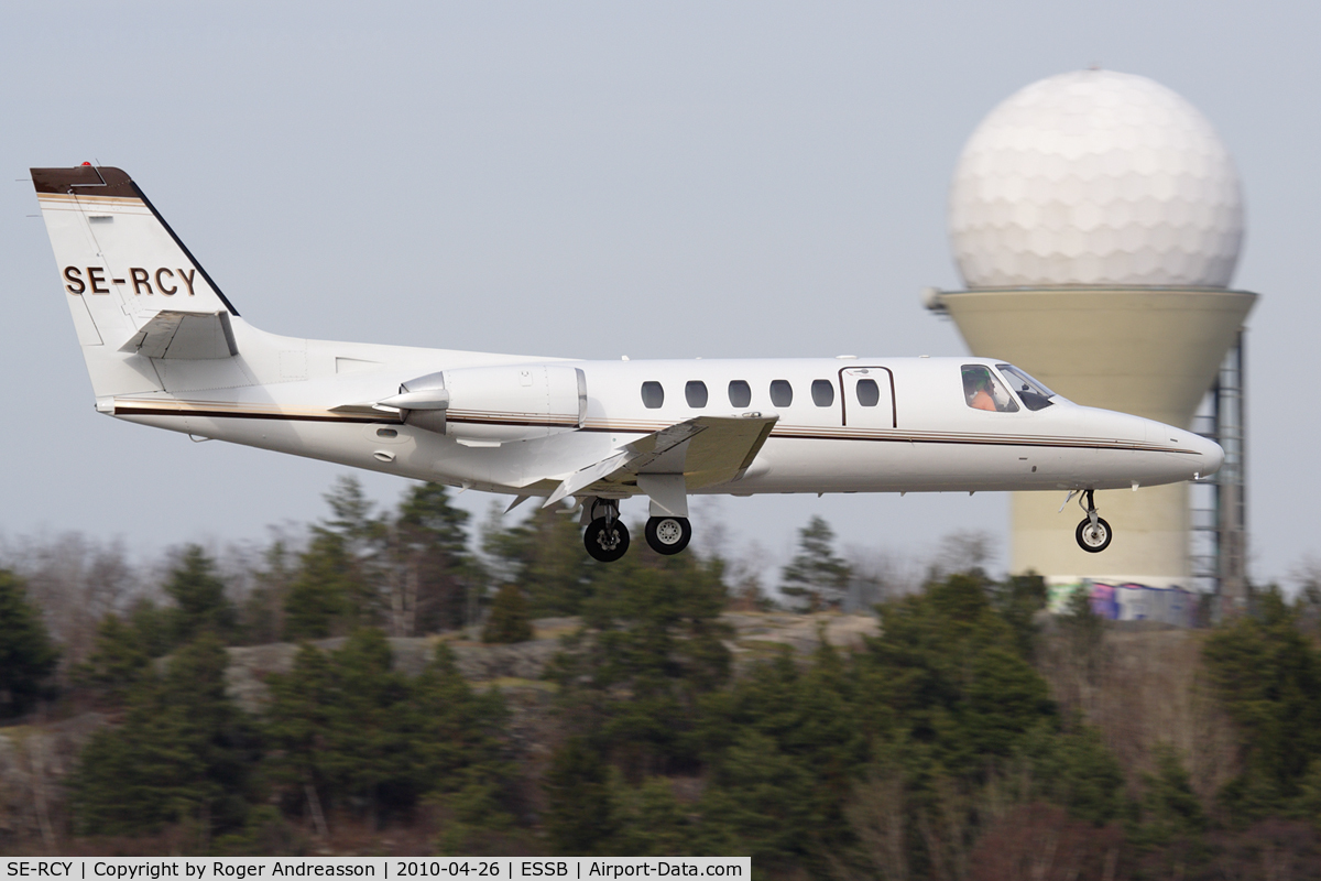 SE-RCY, 1980 Cessna 550 Citation II C/N 550-0302, Registrations used by this airframe: N144T, N133BC, N33BC, N792MA, (SE-RCX), SE-RCY