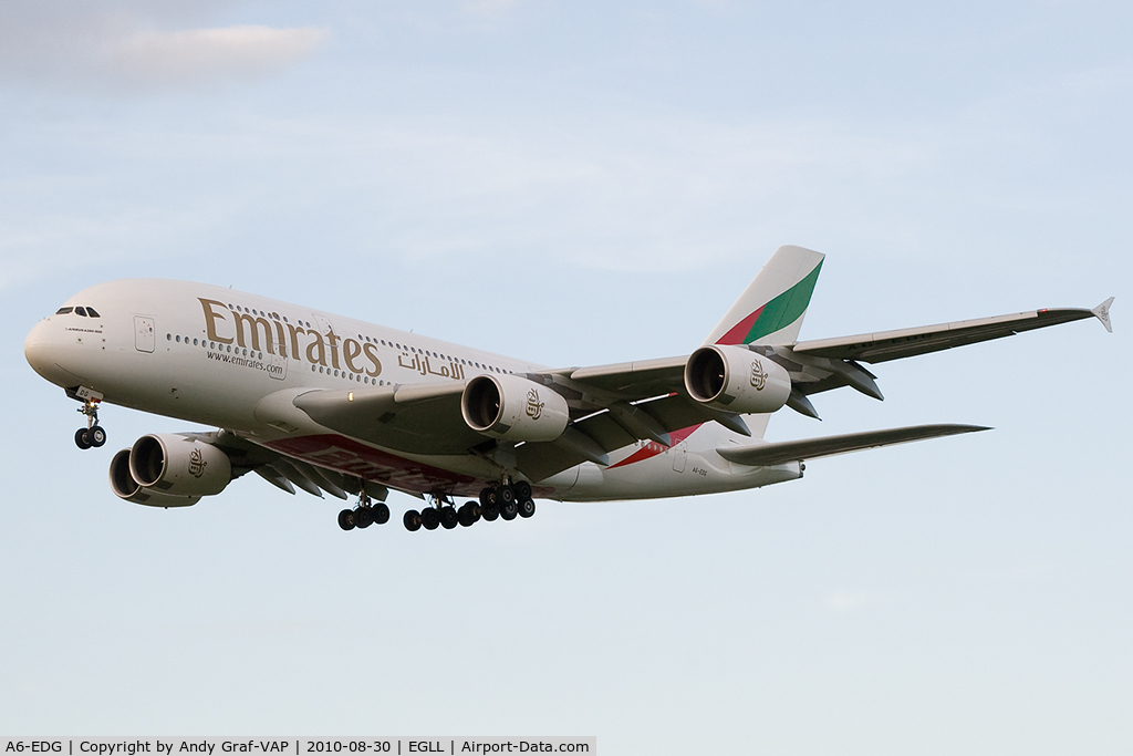A6-EDG, 2009 Airbus A380-861 C/N 023, Emirates A380-800