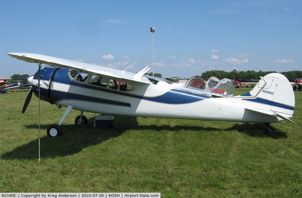 N2160C, 1954 Cessna 195B Businessliner C/N 16145, EAA AirVenture 2010