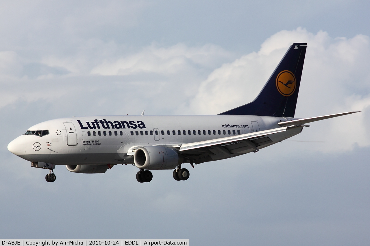 D-ABJE, 1991 Boeing 737-530 C/N 25310, Lufthansa Boeing 737, Aircraft Name: Ingelheim am Rhein