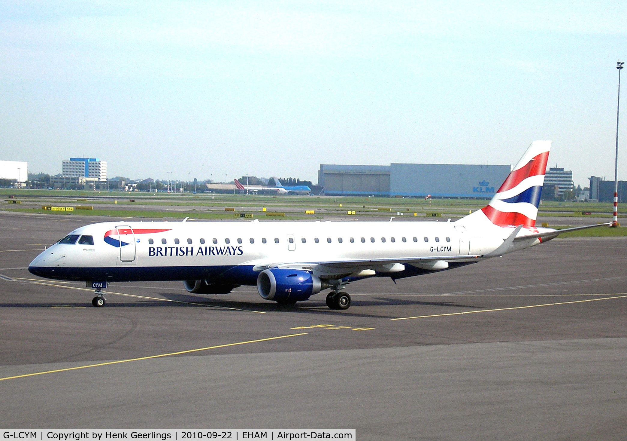 G-LCYM, 2010 Embraer 190SR (ERJ-190-100SR) C/N 19000351, Arrival SPL