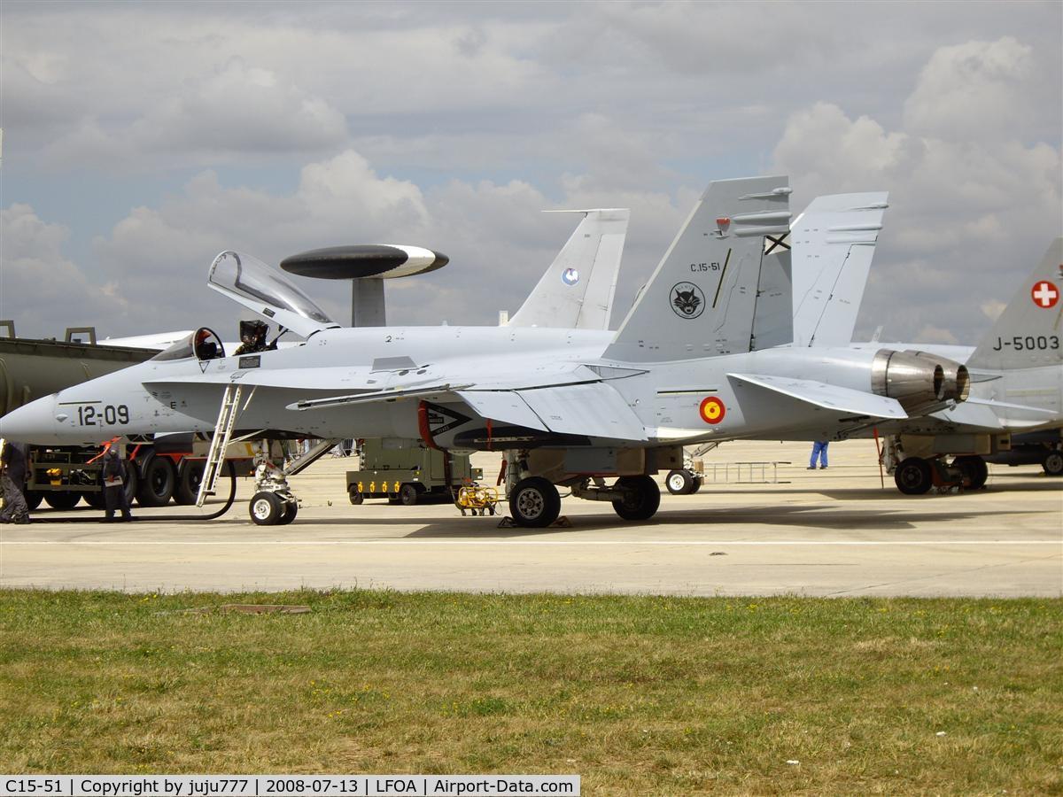 C15-51, McDonnell Douglas EF-18A+ Hornet C/N 0781/A567, on display at Avord opend-day