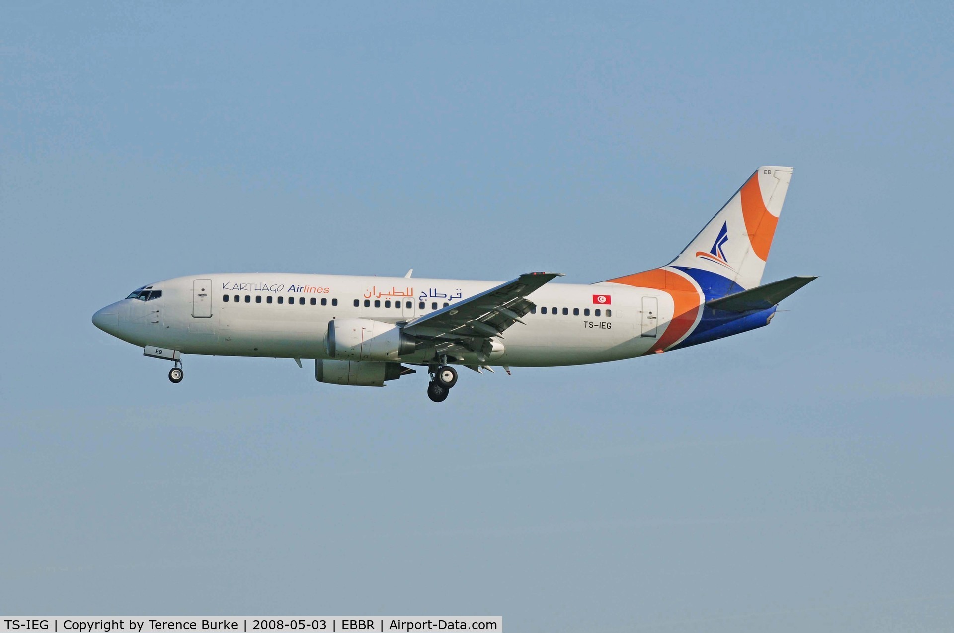 TS-IEG, 1998 Boeing 737-31S C/N 29116, Brussels, Early morning