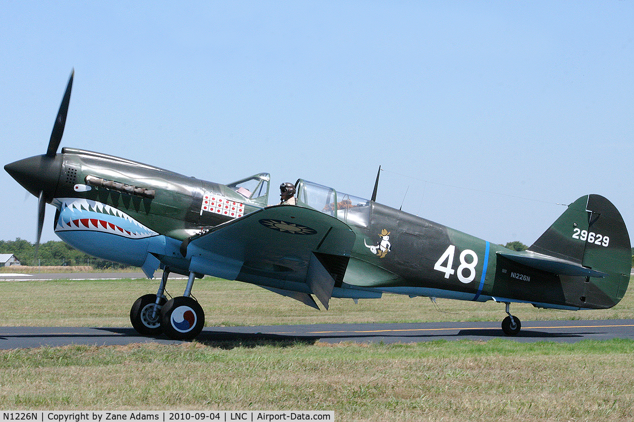 N1226N, Curtiss P-40N Warhawk C/N 29629, At Lancaster Municipal - Warbirds on Parade Fly-in.