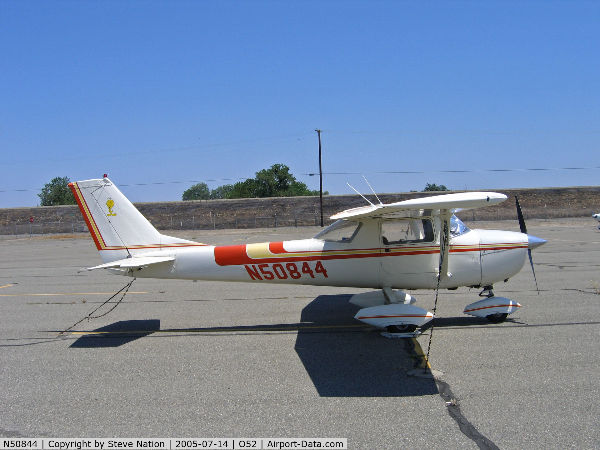 N50844, 1968 Cessna 150J C/N 15069590, 1968 Cessna 150J @ Yuba City, CA with Tweety Bird tail logo