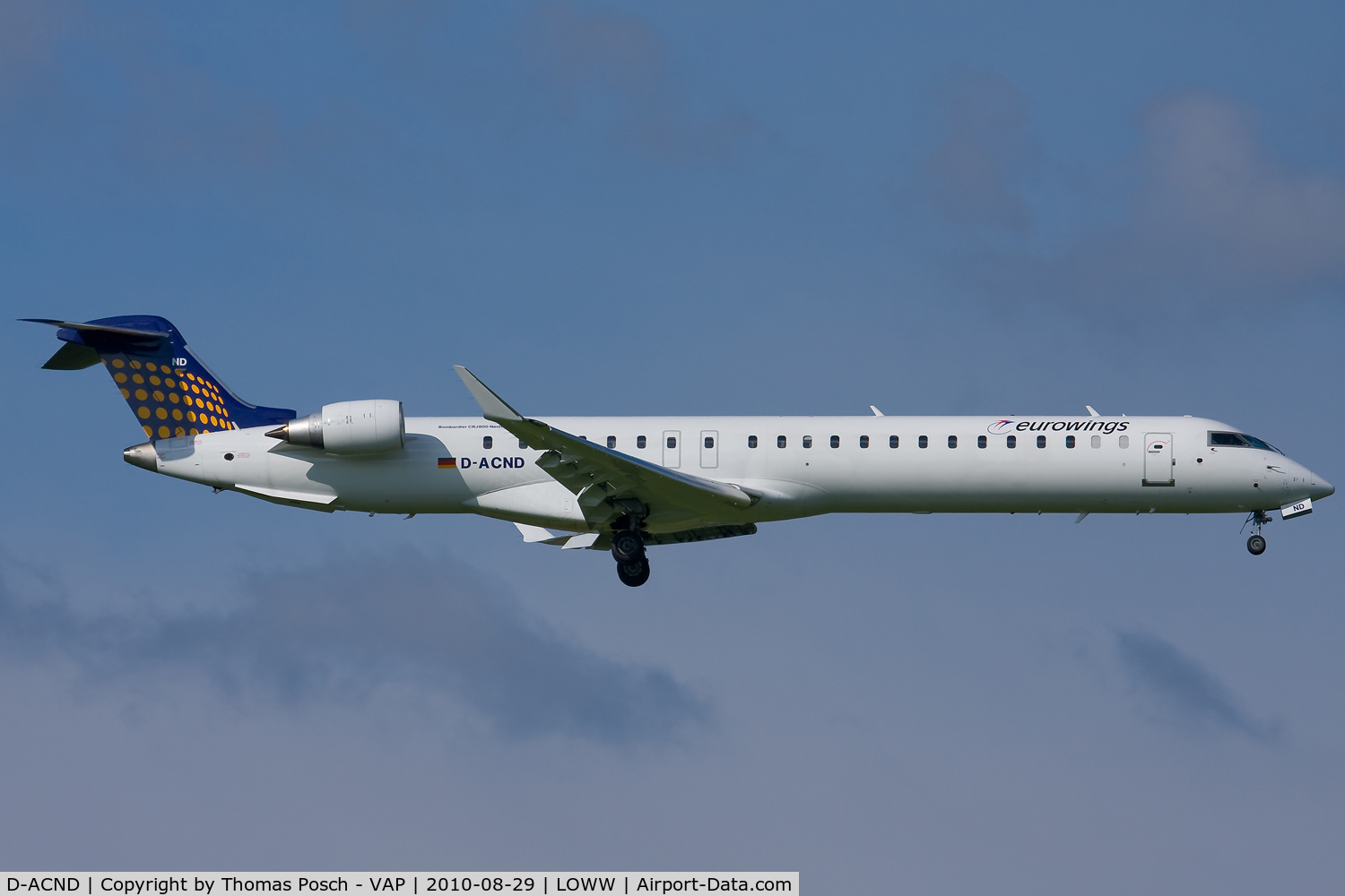 D-ACND, 2009 Bombardier CRJ-701 (CL-600-2C10) Regional Jet C/N 15238, Eurowings
