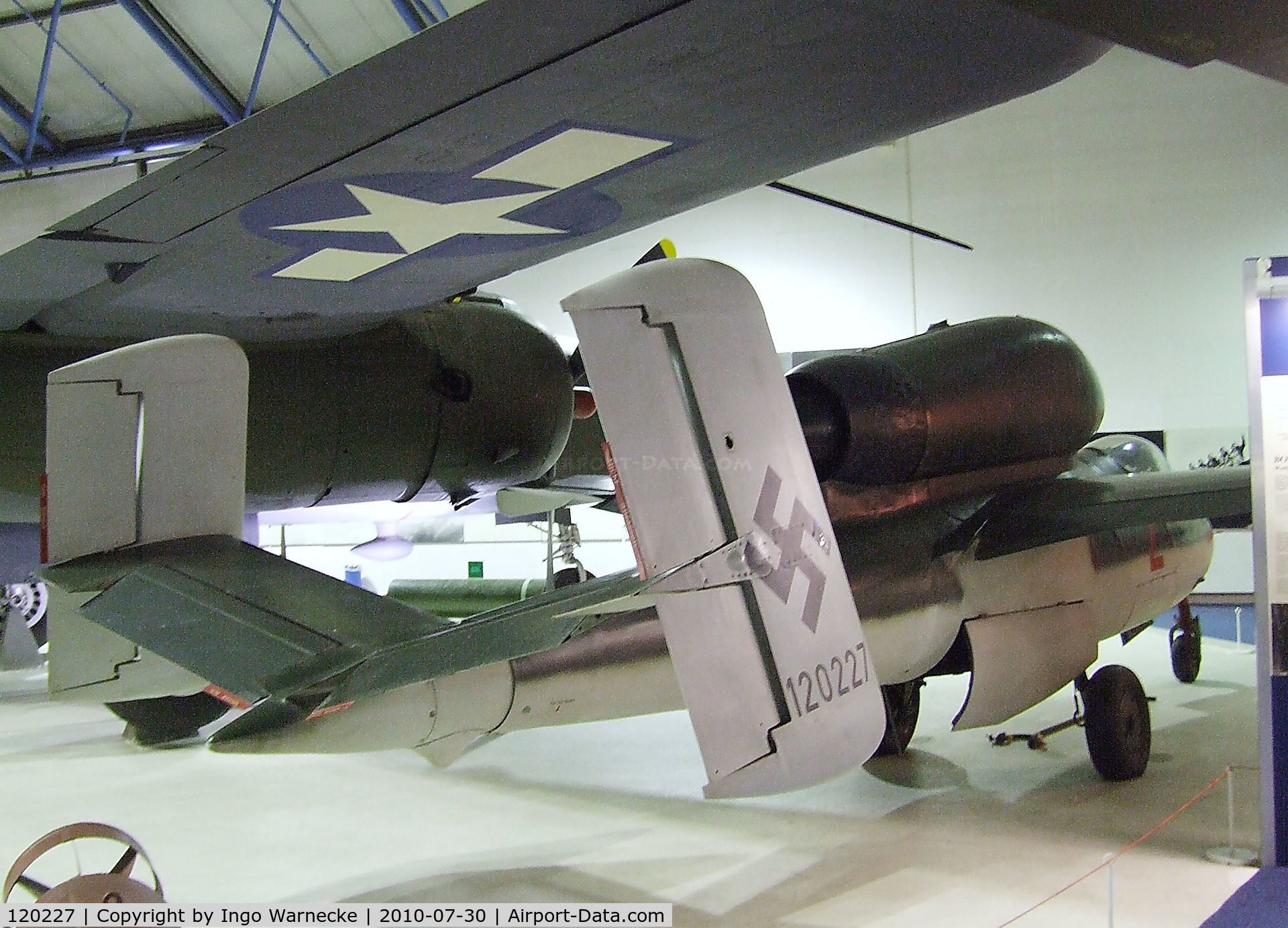 120227, 1945 Heinkel He-162A-2 Volksjager C/N 120227, Heinkel He 162A-2 'Spatz'/'Salamander'/'Volksjäger' at the RAF Museum, Hendon