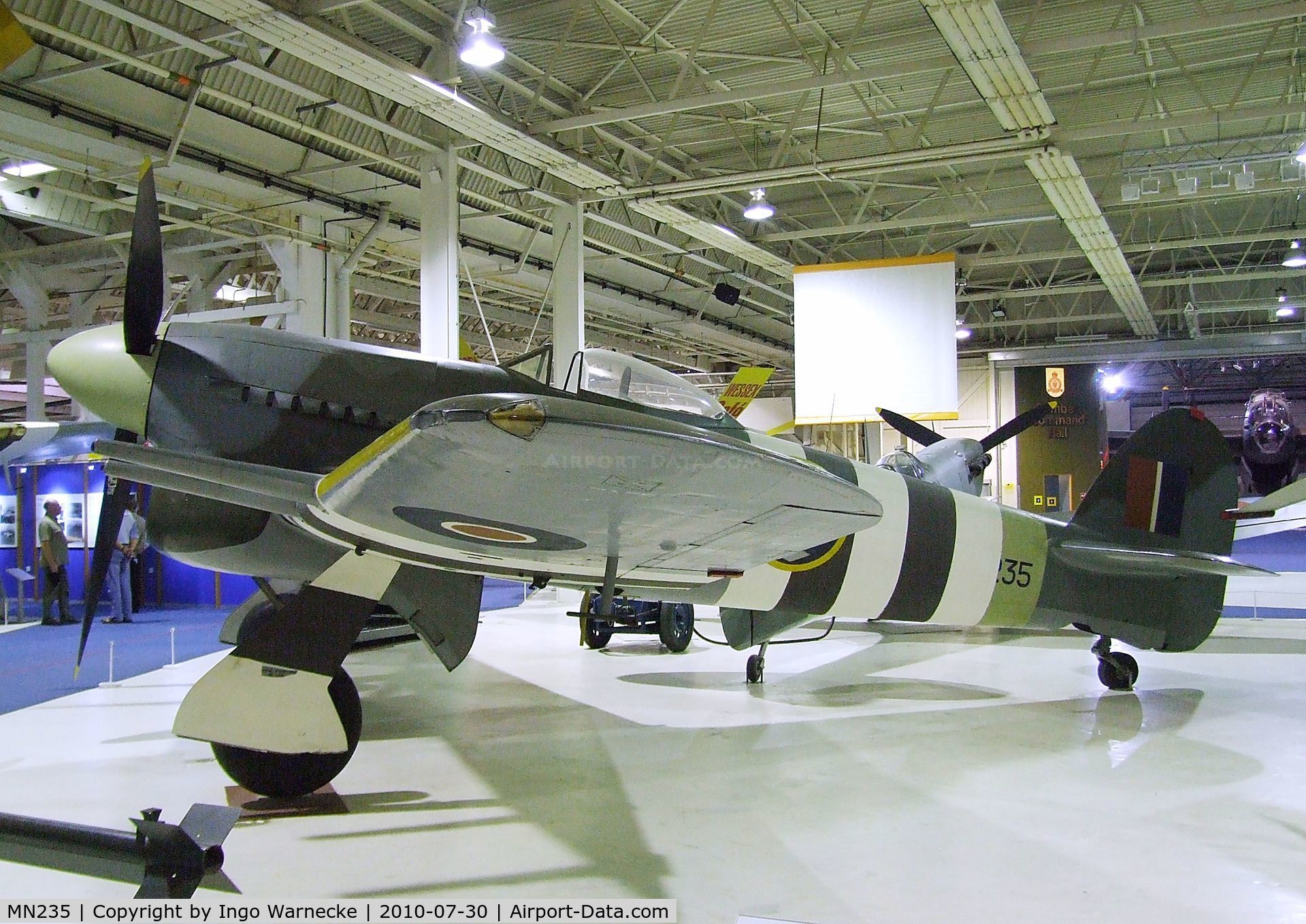 MN235, Hawker Typhoon IIB C/N Not found MN235, Hawker Typhoon 1B at the RAF Museum, Hendon