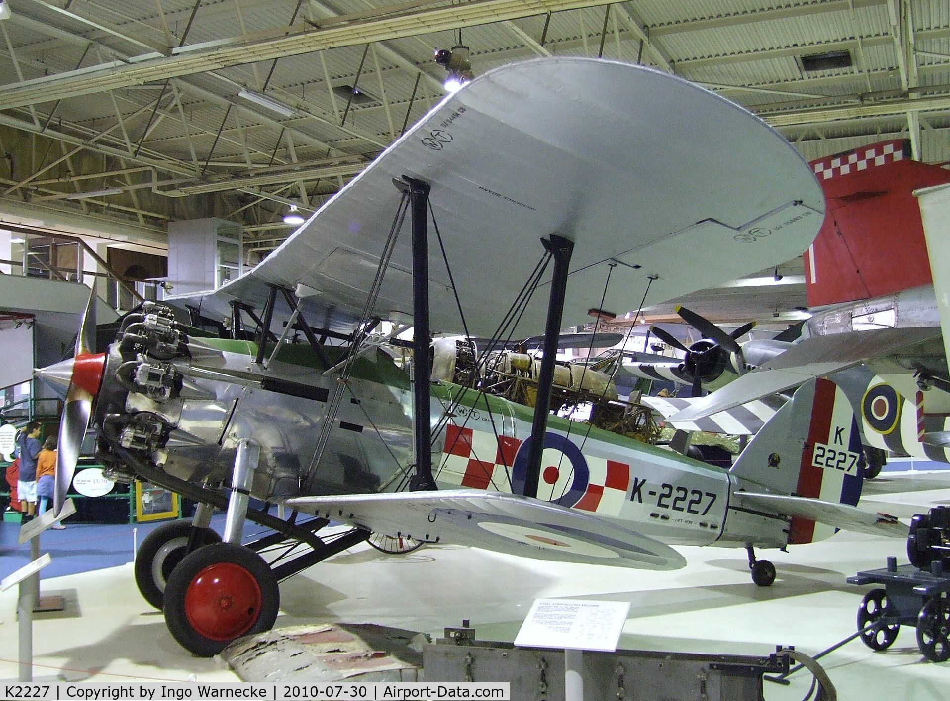 K2227, Bristol 105 Bulldog Mk.2A C/N 7446, Bristol Bulldog Mk IIA at the RAF Museum, Hendon