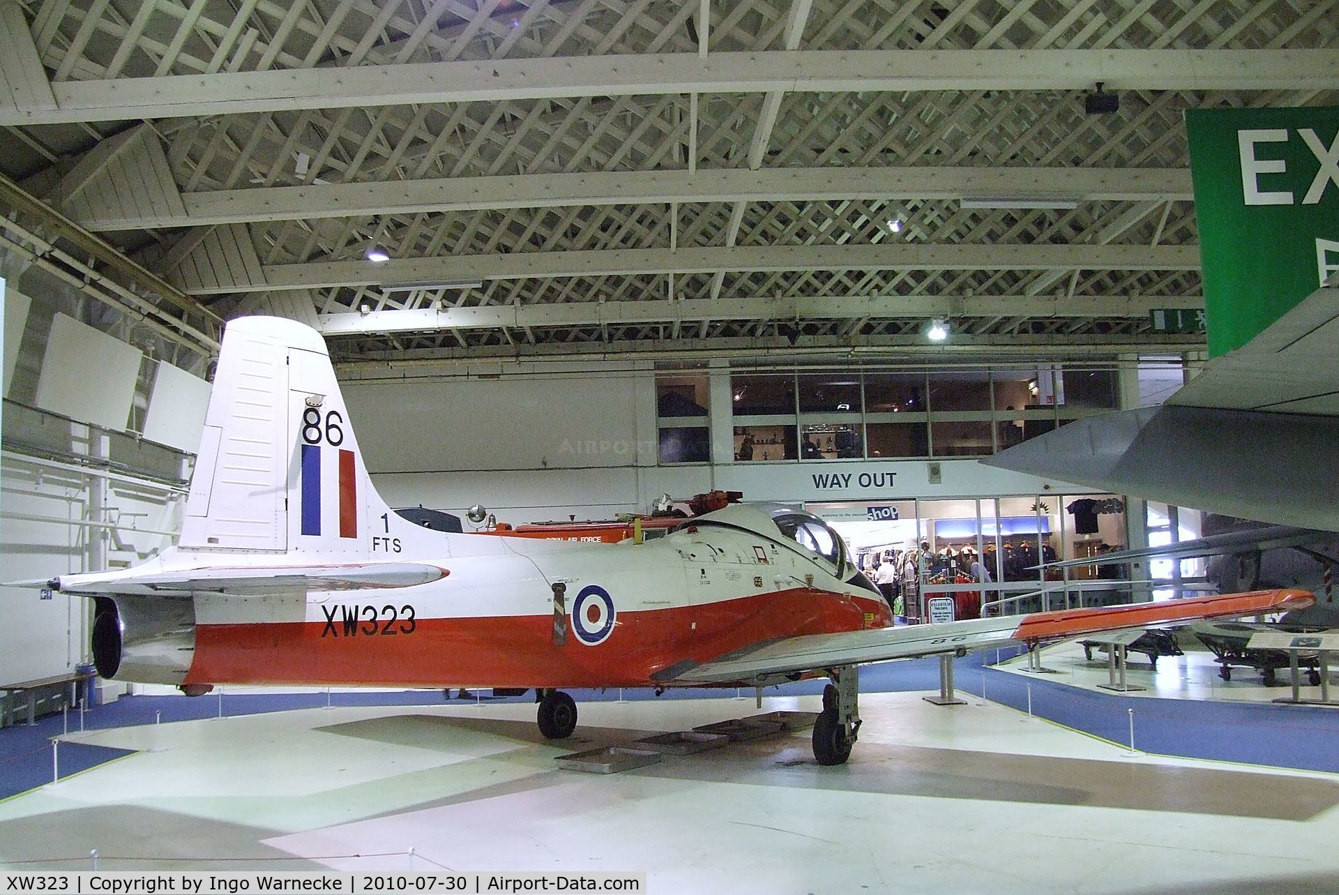 XW323, 1970 BAC 84 Jet Provost T.5A C/N EEP/JP/987, Hunting (BAC) Jet Provost T5A at the RAF Museum, Hendon