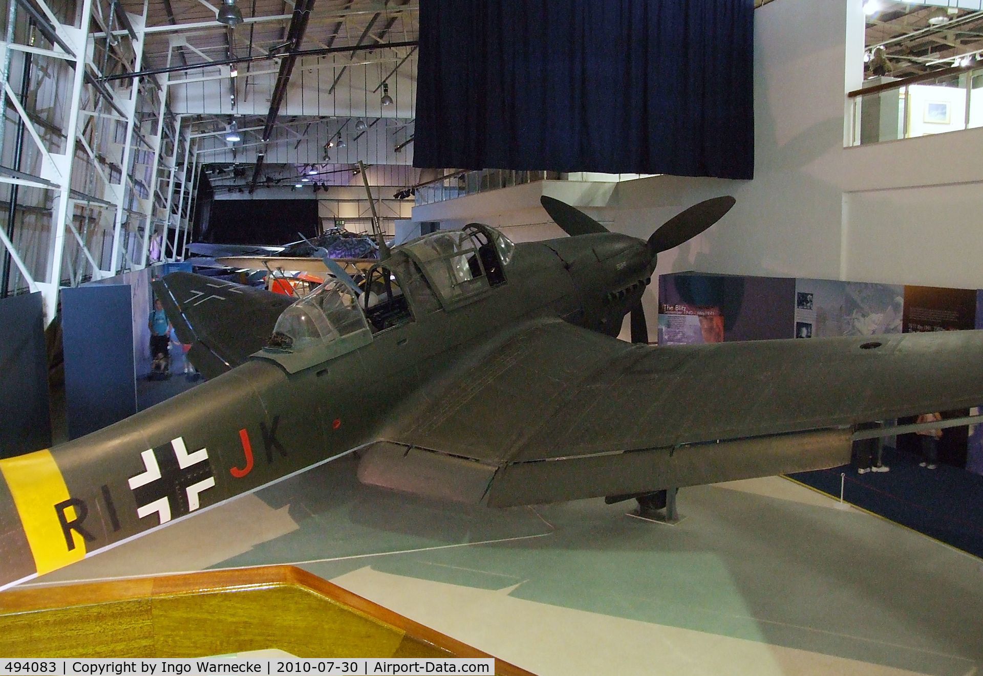 494083, 1941 Junkers Ju-87D Stuka C/N Not found 494083, Junkers Ju 87G-2 at the RAF Museum, Hendon