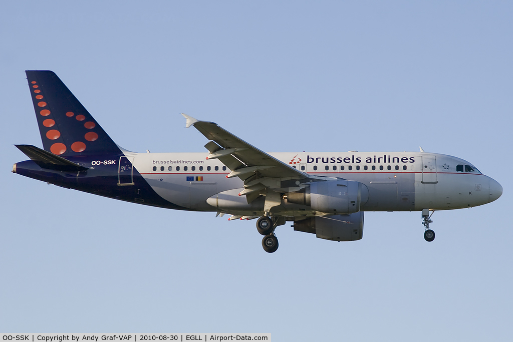 OO-SSK, 2000 Airbus A319-112 C/N 1336, Brussel Airlines A319