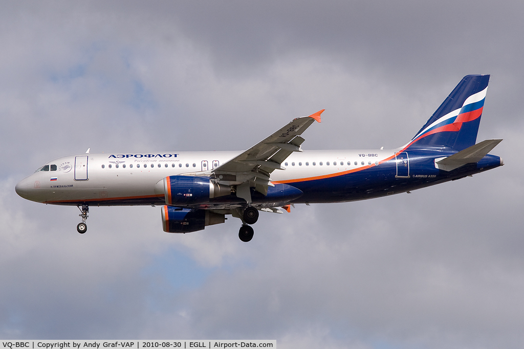 VQ-BBC, 2009 Airbus A320-214 C/N 3835, Aeroflot A320