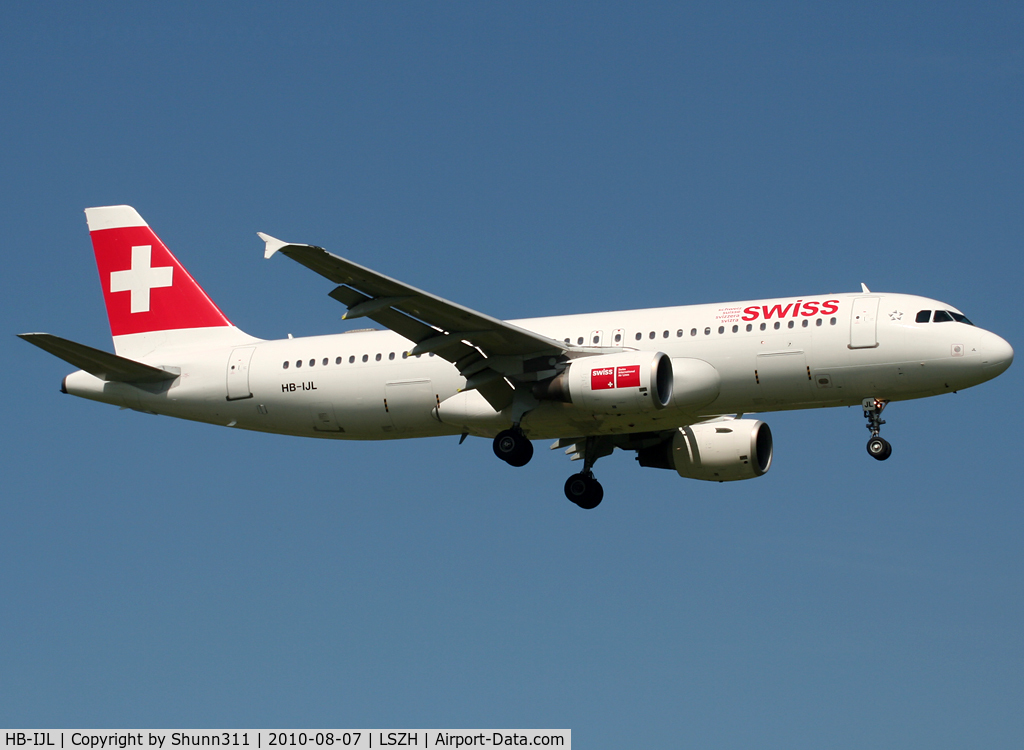 HB-IJL, 1996 Airbus A320-214 C/N 603, Landing rwy 14