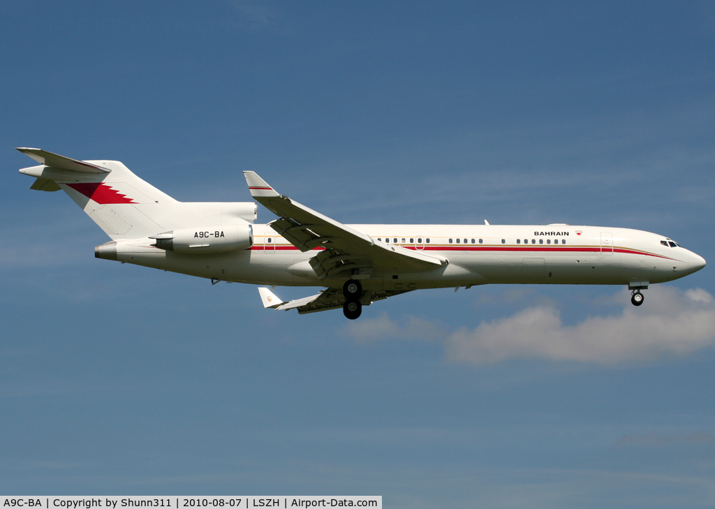 A9C-BA, 1980 Boeing 727-2M7 C/N 21824, Landing rwy 14