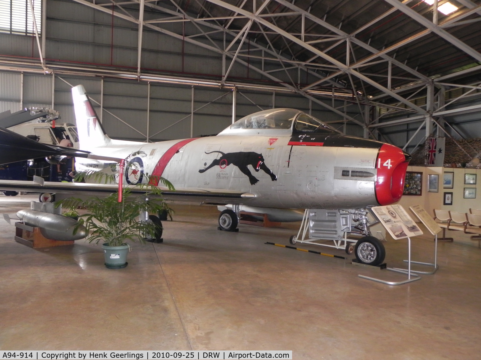A94-914, 1954 Commonwealth CA-27 Sabre Mk.32 C/N CA27-14, Darwin Aviation Museum