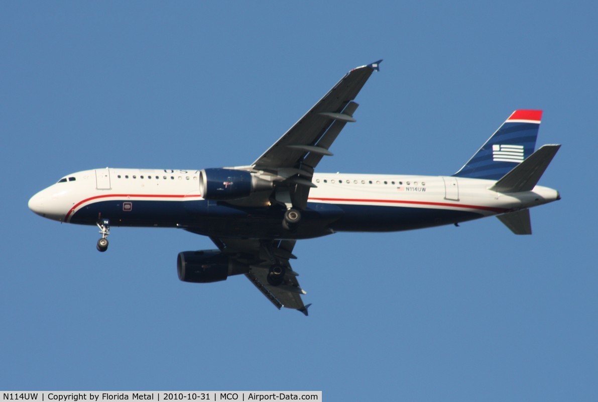 N114UW, 1999 Airbus A320-214 C/N 1148, US Airways A320