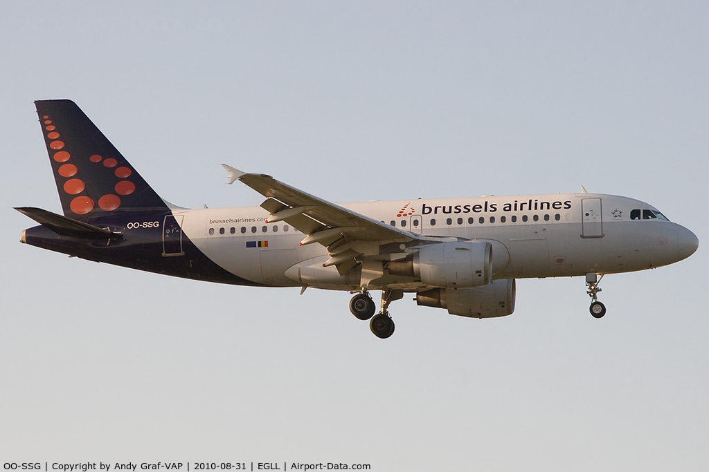 OO-SSG, 2000 Airbus A319-112 C/N 1160, Brussel Airlines A319