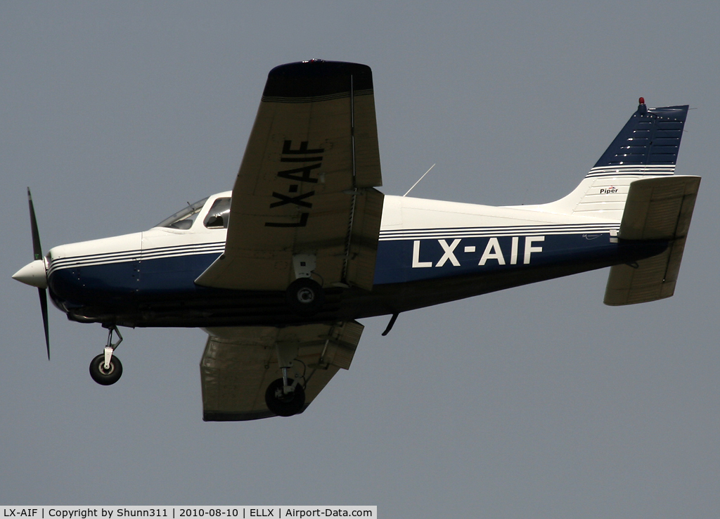 LX-AIF, Piper PA-28-161 C/N 2841173, Landing rwy 24