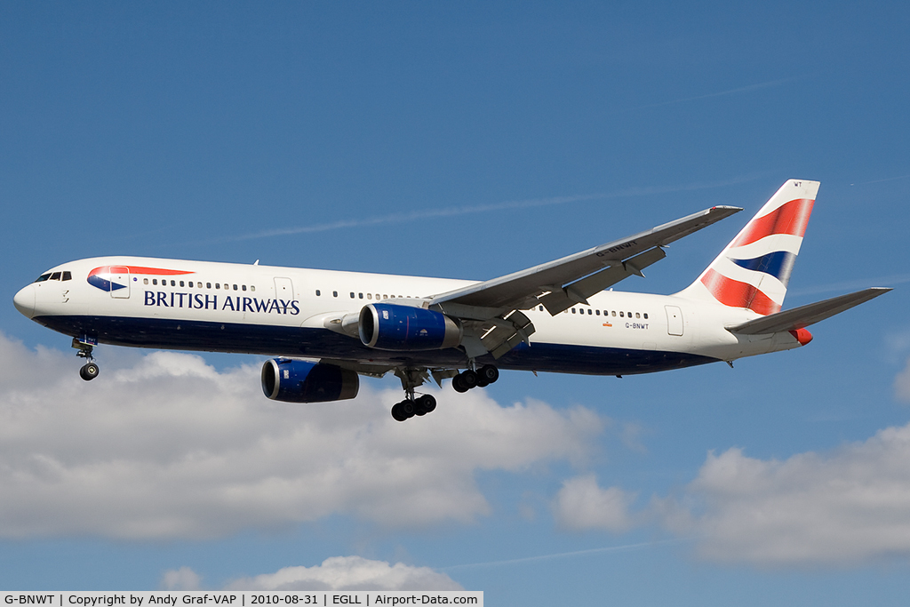 G-BNWT, 1992 Boeing 767-336 C/N 25828, British Airways 767-300