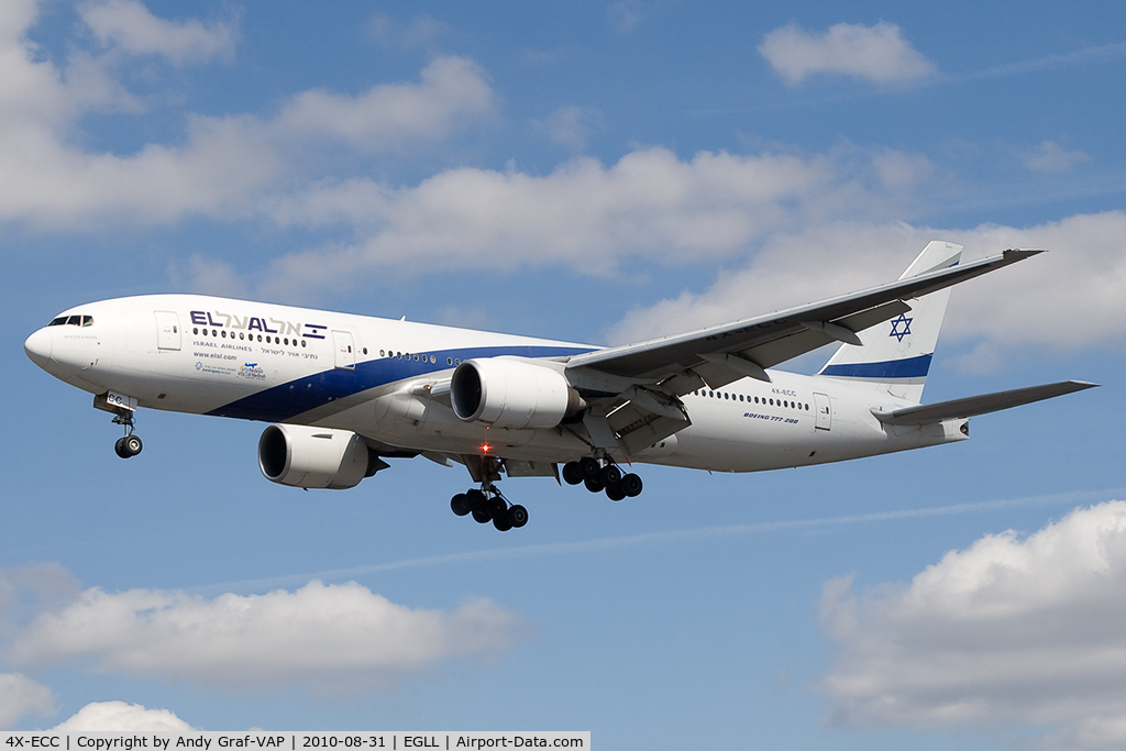 4X-ECC, 2001 Boeing 777-258/ER C/N 30833, ElAl 777-200