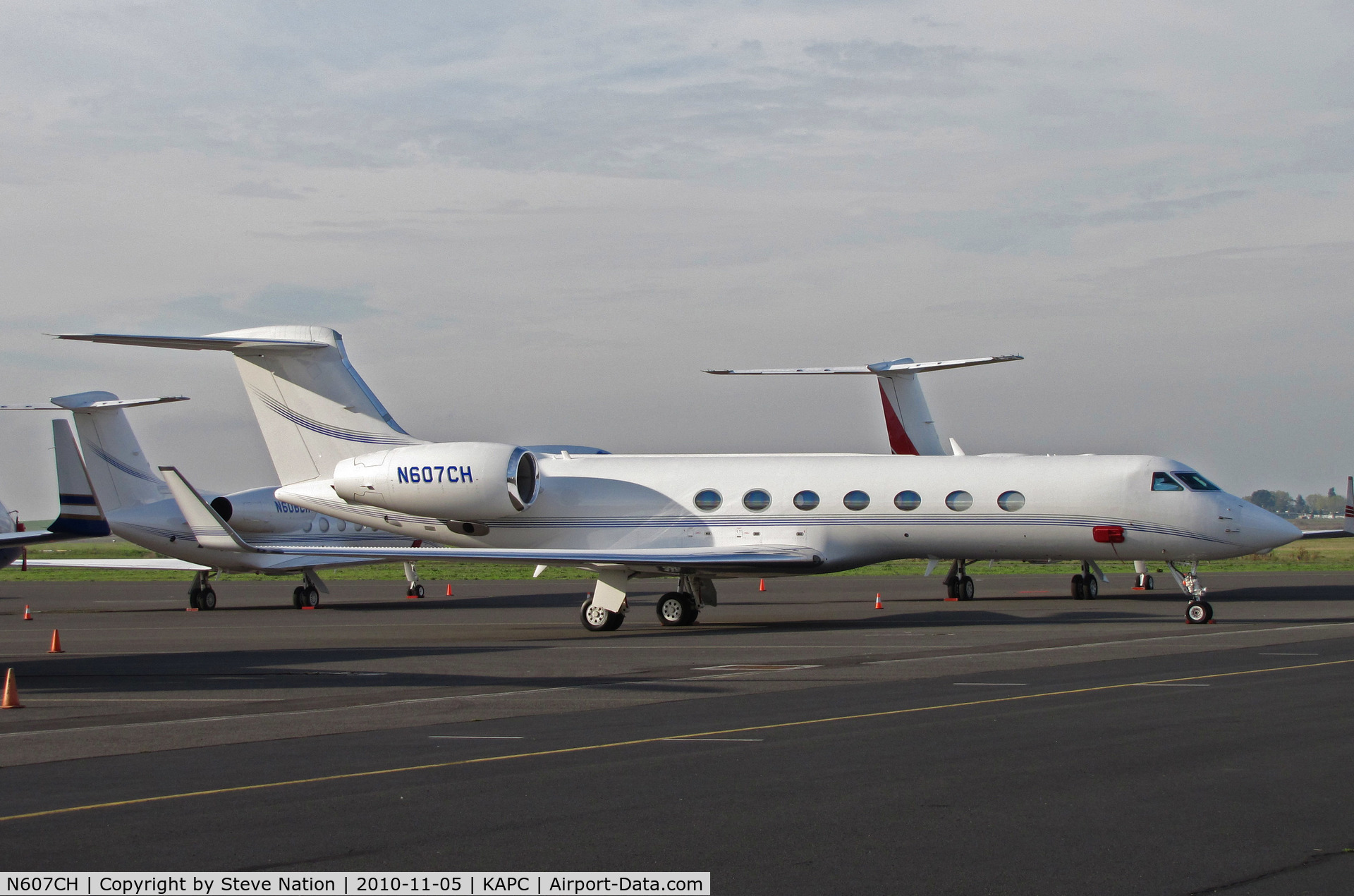 N607CH, 2007 Gulfstream Aerospace GV-SP (G550) C/N 5159, J.P. Morgan Chase Bank NA 2007 G550 visiting Napa, CA