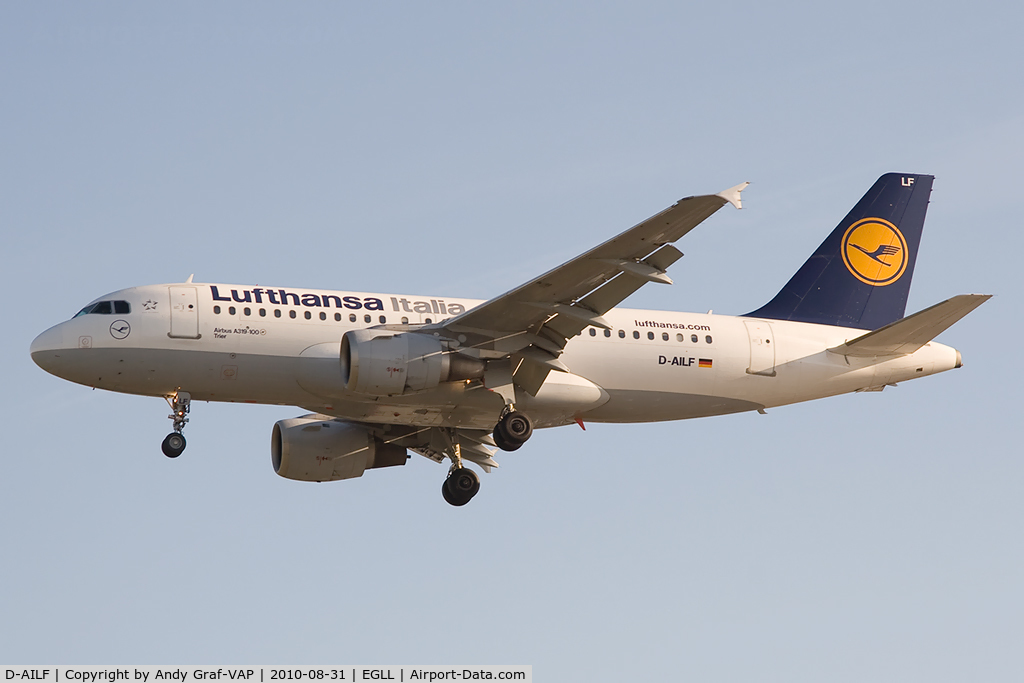 D-AILF, 1996 Airbus A319-114 C/N 636, Lufthansa Italy A319