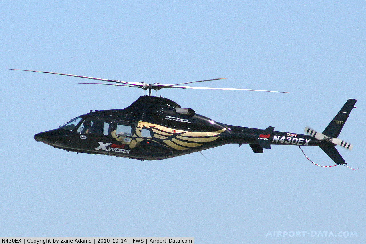 N430EX, 1995 Bell 430 C/N 49001, At Fort Worth Pinks Airport.  Bell Helicopter flight training.