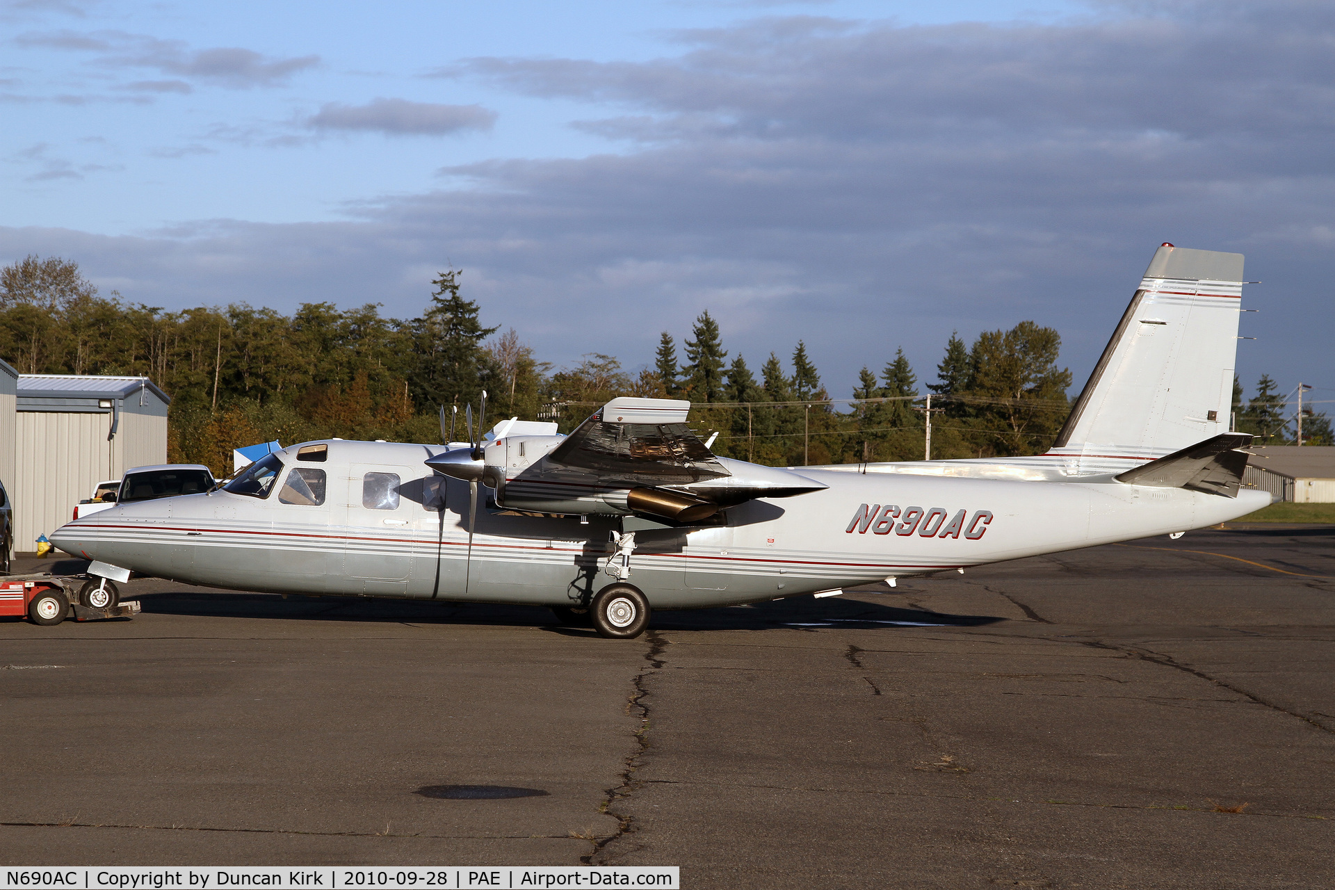 N690AC, 1979 Rockwell International 690B C/N 11527, Off to the paint shop