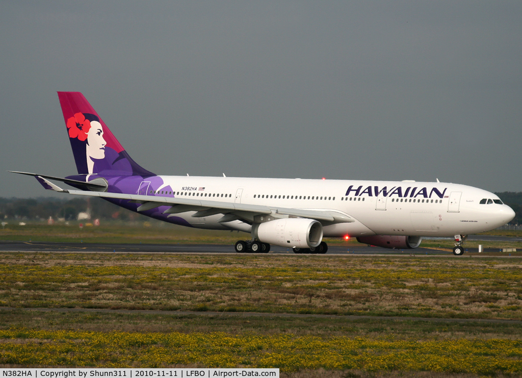 N382HA, 2010 Airbus A330-243 C/N 1171, Delivery day...