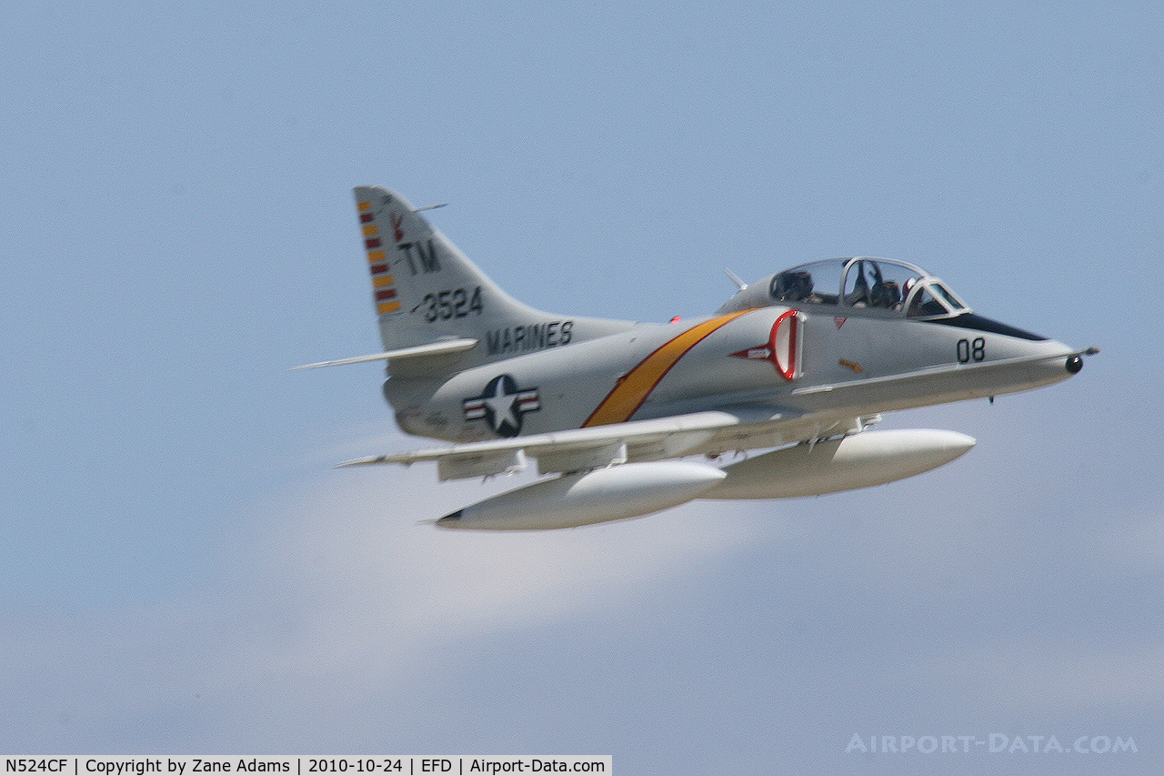 N524CF, 1967 Douglas TA-4F Skyhawk C/N 13590, Collings Foundation TA-4J - At the 2010 Wings Over Houston Airshow (Why do you think they call it the 