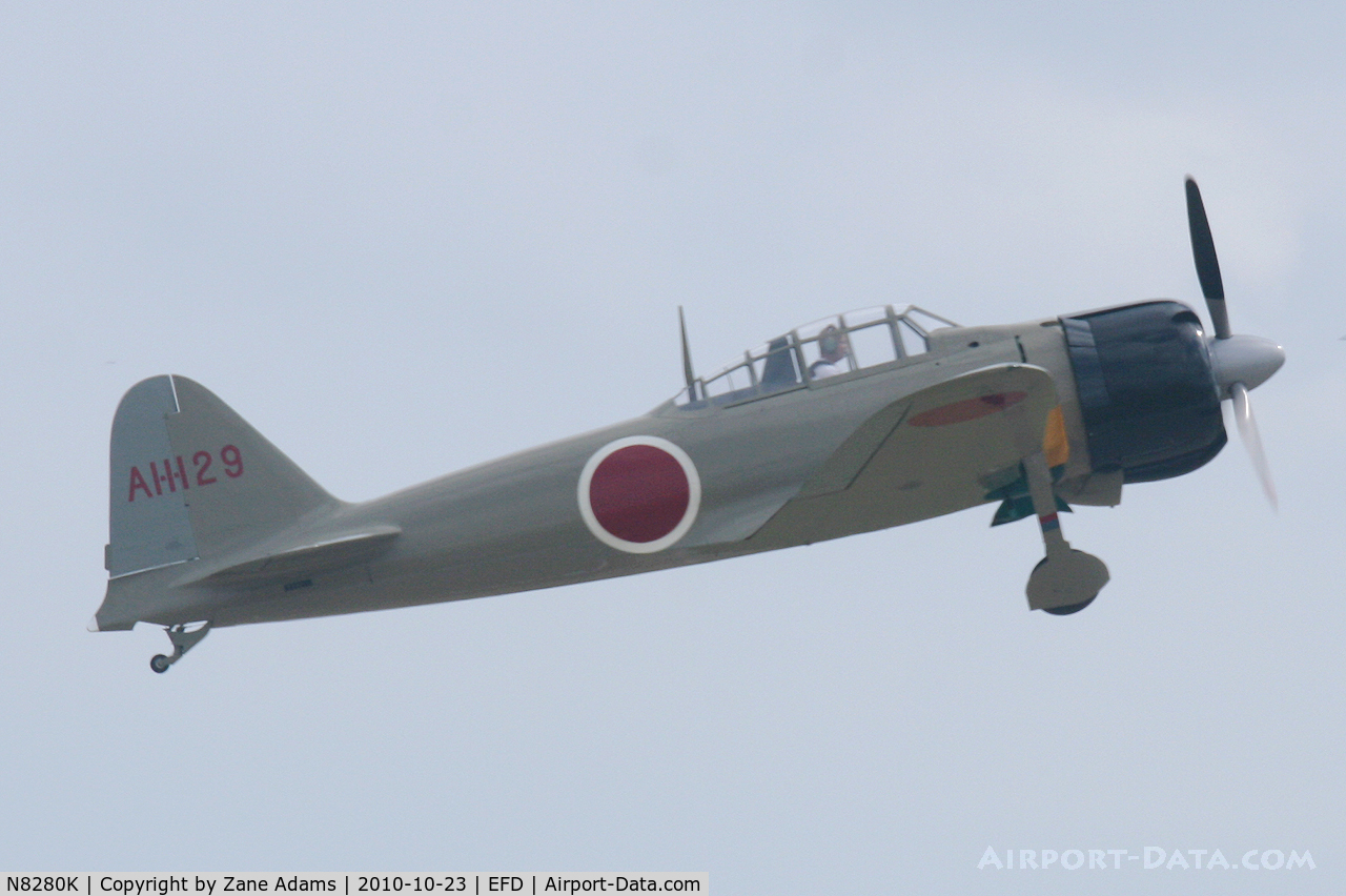 N8280K, 1941 Nakajima A6M2 Model 21 C/N 1498, A6M2 Zero At the 2010 Wings Over Houston Airshow