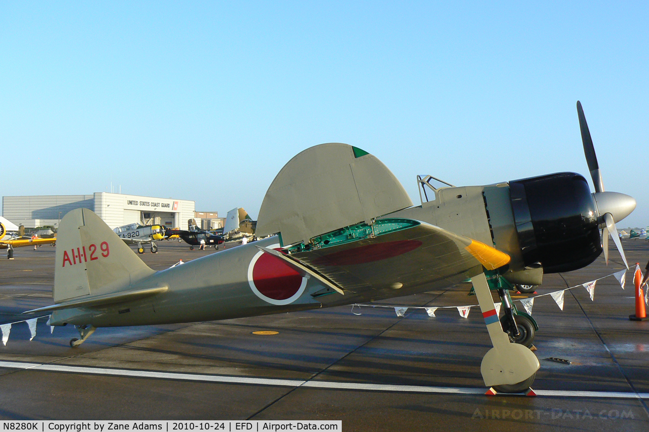 N8280K, 1941 Nakajima A6M2 Model 21 C/N 1498, A6M2 Zero at the 2010 Wings Over Houston Airshow