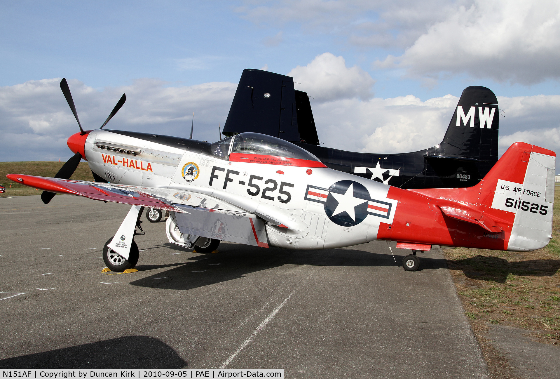 N151AF, 1945 North American P-51D Mustang C/N 45-11525, The classic lines of a P-51D