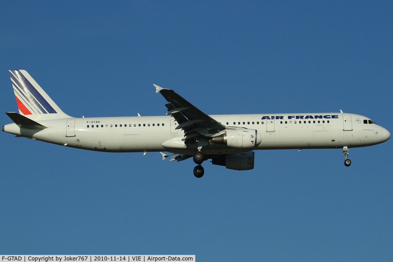 F-GTAD, 1998 Airbus A321-211 C/N 0777, Air France