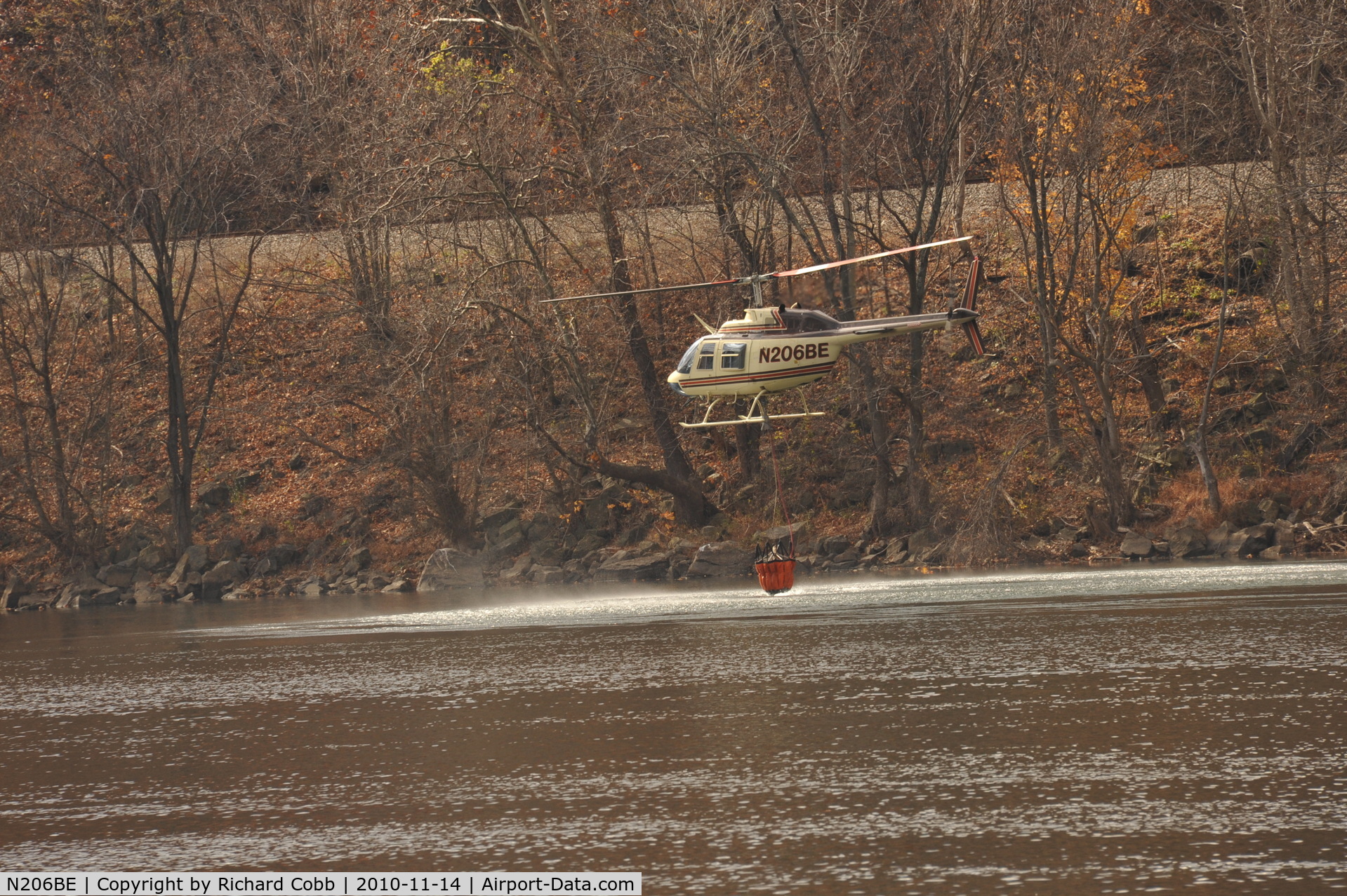 N206BE, 1978 Bell 206B JetRanger III C/N 2375, Fire fighting at McCoy Falls