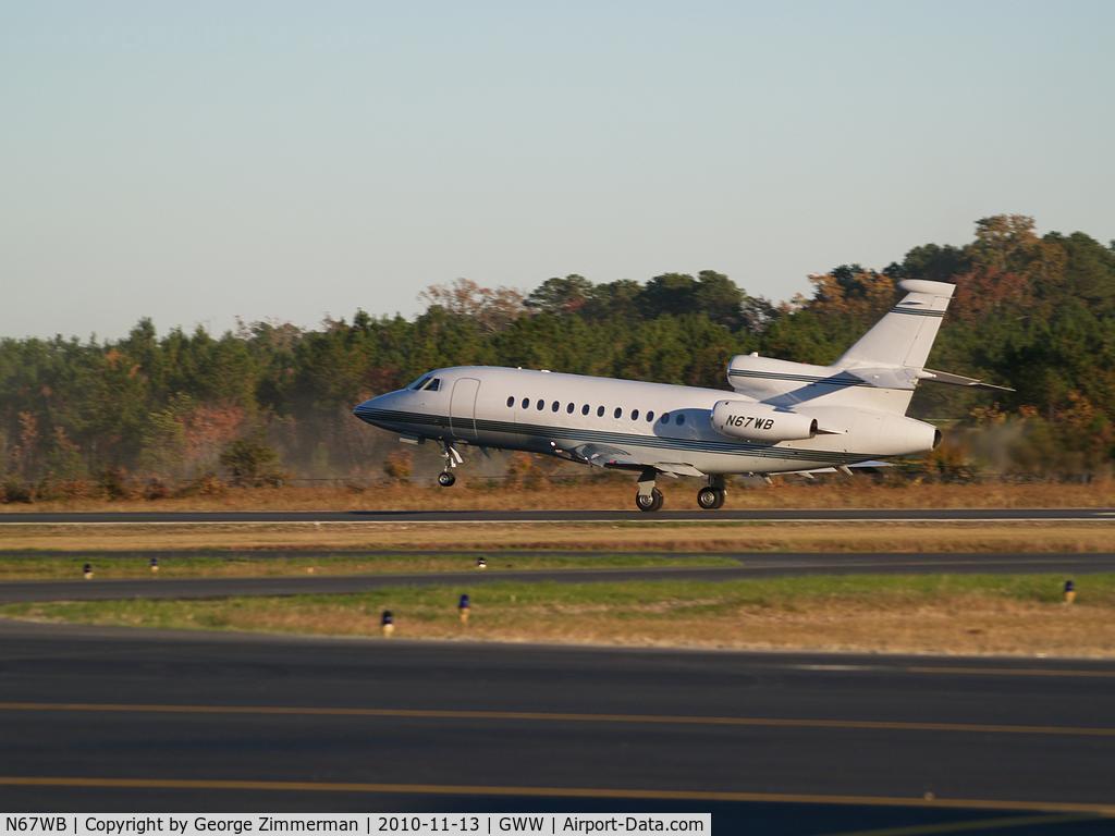 N67WB, 1997 Dassault Falcon 900EX C/N 16, Departure after refuel @ Goldsboro-Wayne