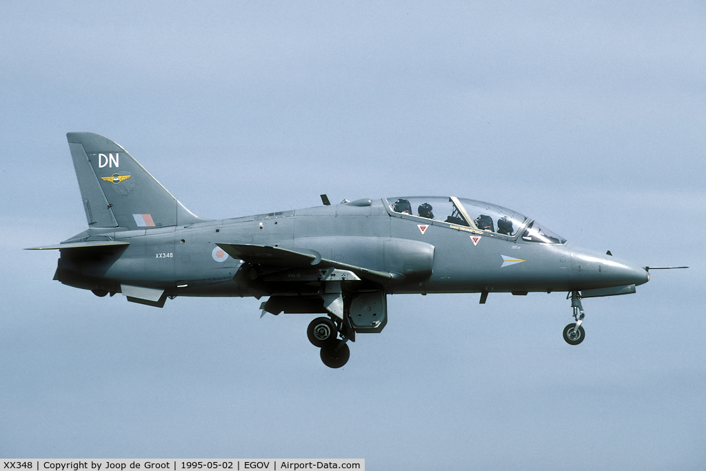 XX348, 1981 Hawker Siddeley Hawk T.1A C/N 197/312172, 208 Sq Hawk still in the grey colors.