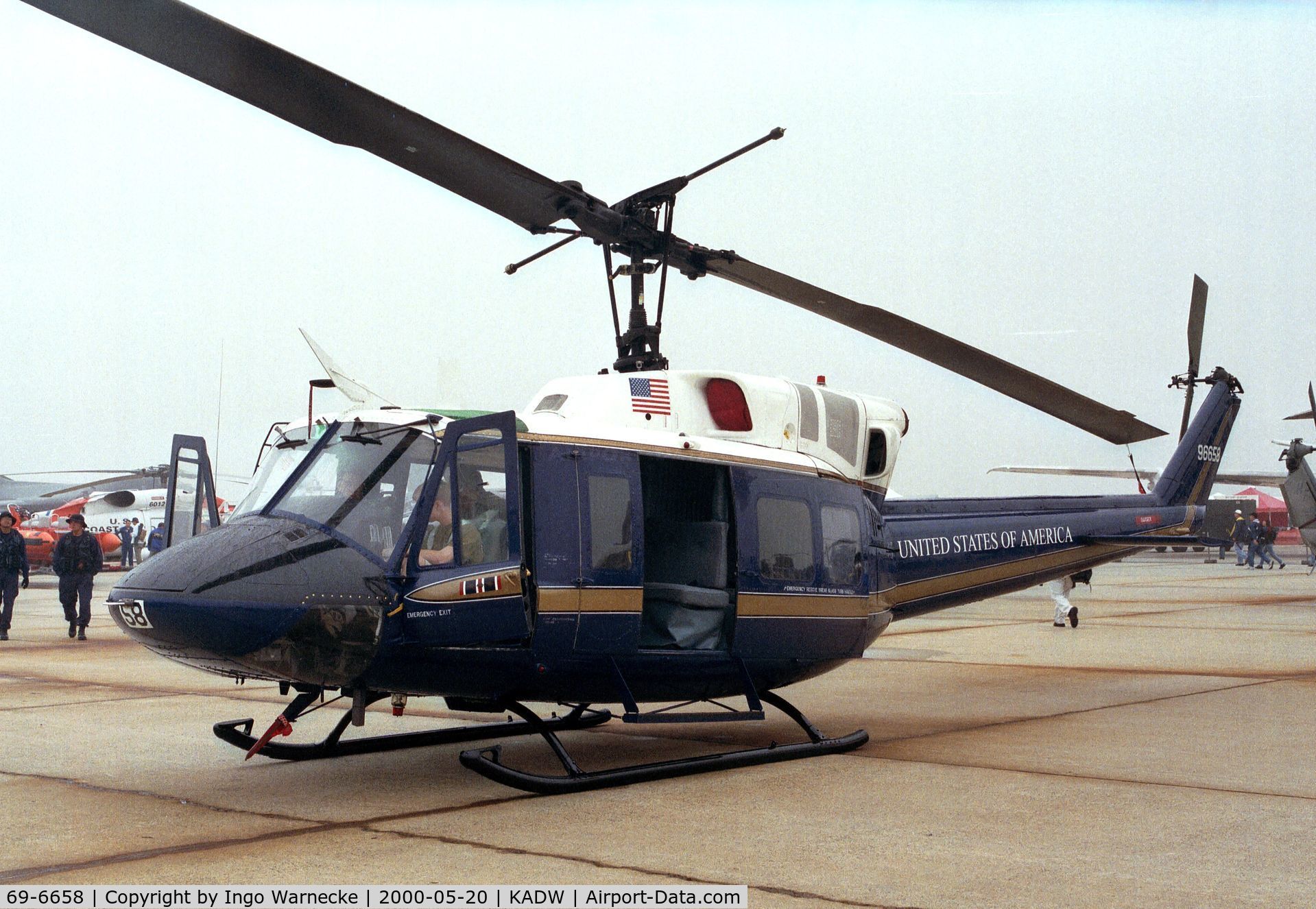 69-6658, 1969 Bell UH-1N Iroquois C/N 31064, Bell UH-1N Iroquois of the USAF at Andrews AFB during Armed Forces Day