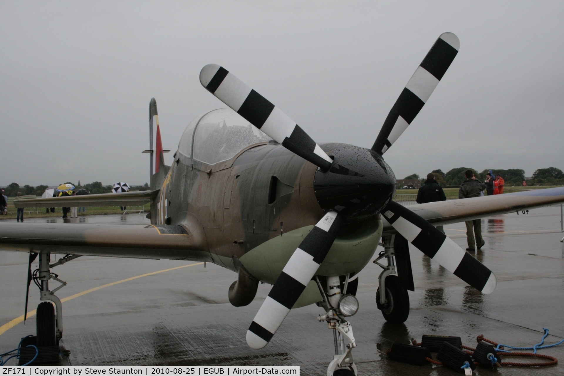 ZF171, 1989 Short S-312 Tucano T1 C/N S023/T23, Taken at RAF Benson Families Day (in the pouring rain) August 2010.