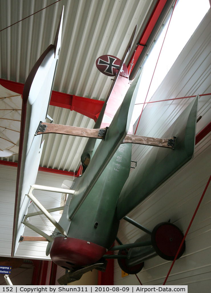 152, Fokker Dr.1 Triplane Replica C/N Not found 152(1), Preserved Fokker Dr.I replica @ Hermeskeil Museum...