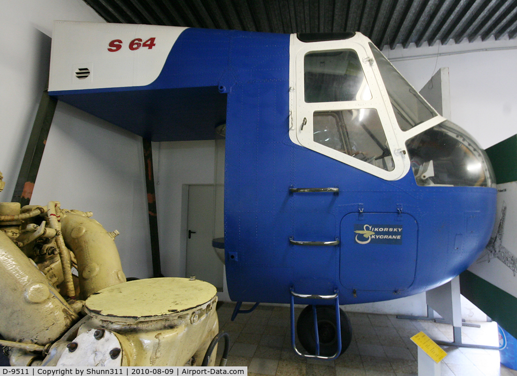 D-9511, 1963 Sikorsky S-64 Skycrane C/N 64-002, S/n 64-003 - Preserved Sikorsky S-64 Skycrane cockpit section @ Hermeskeil Museum...