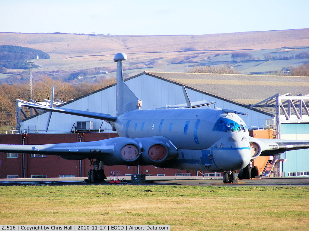 ZJ516, British Aerospace Nimrod MRA.4 C/N 8022/PA1, Stored at Woodford and waiting to be scrapped after the cancellation of the MRA4 project as a result of the 19th October 2010 