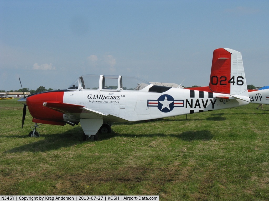 N34SY, 1956 Beech D-45 Mentor C/N BG-246, EAA AirVenture 2010