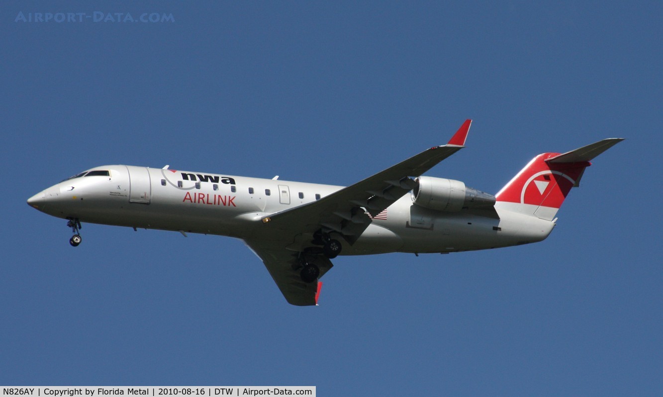 N826AY, 2005 Bombardier CRJ-200ER (CL-600-2B19) C/N 8026, Airlink CRJ-200