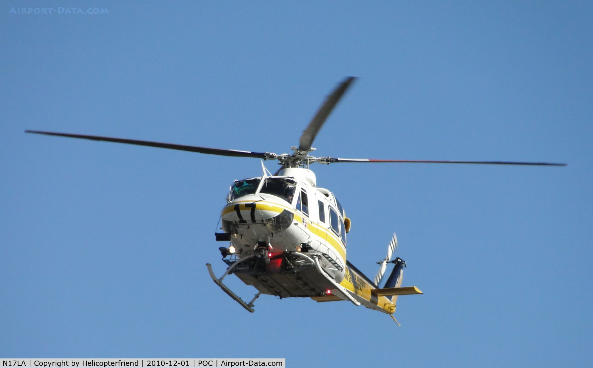 N17LA, 1992 Bell 412 C/N 36044, On final over taxiway Sierra enroute to LA Conty helipads