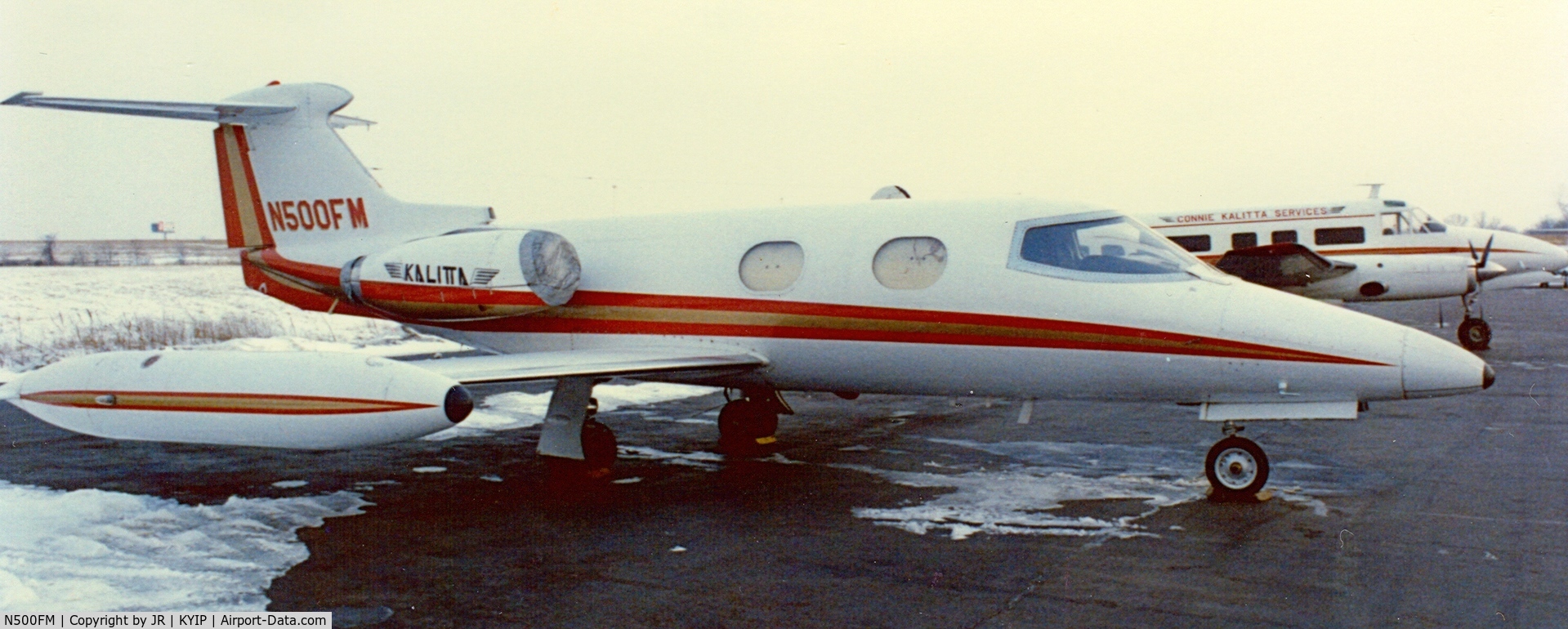 N500FM, Learjet Inc 23 C/N 23-088, N500FM at KYIP 1985